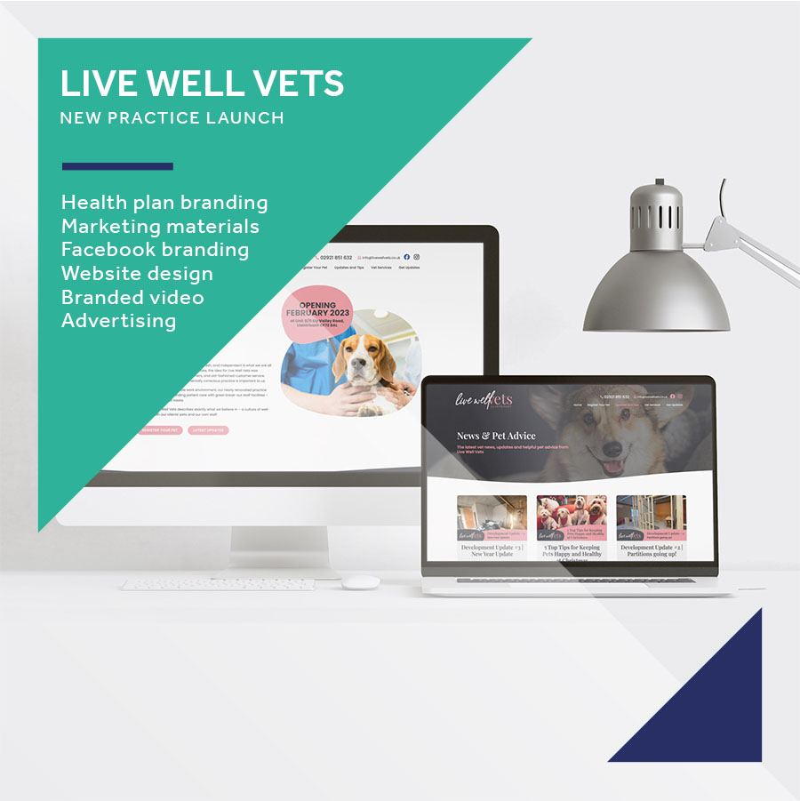 Start-up Vet Practice Marketing for Live Well Vets by VetSuccess Debits